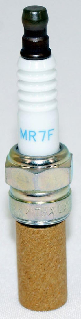 OVERSTOCKDIRECT NGK close-up of MR7F electrode and ceramic insulator for reliable spark