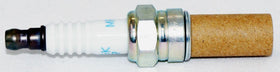OVERSTOCKDIRECT NGK next to a ruler showing MR7F plug size for correct replacement