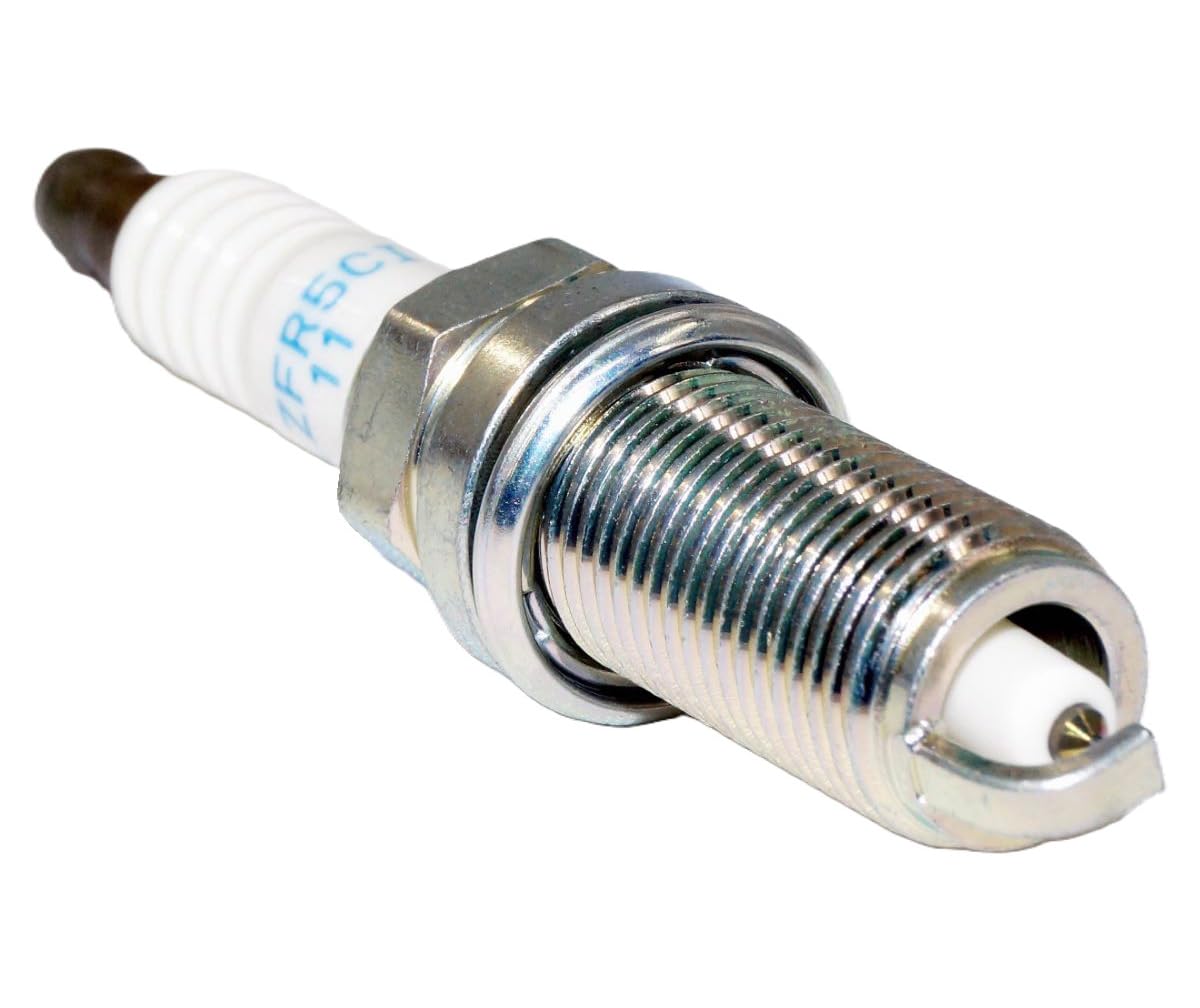 OVERSTOCKDIRECT NGK spark plug held in hand to show size and hex for easy installation