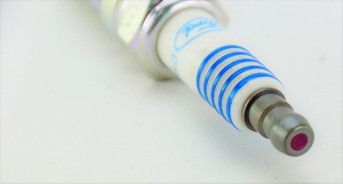 OVERSTOCKDIRECT single SP550X plug close-up showing iridium tip for longer life
