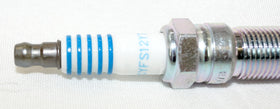OVERSTOCKDIRECT close-up of iridium electrode detail showing fine tip for longer life and consistent spark