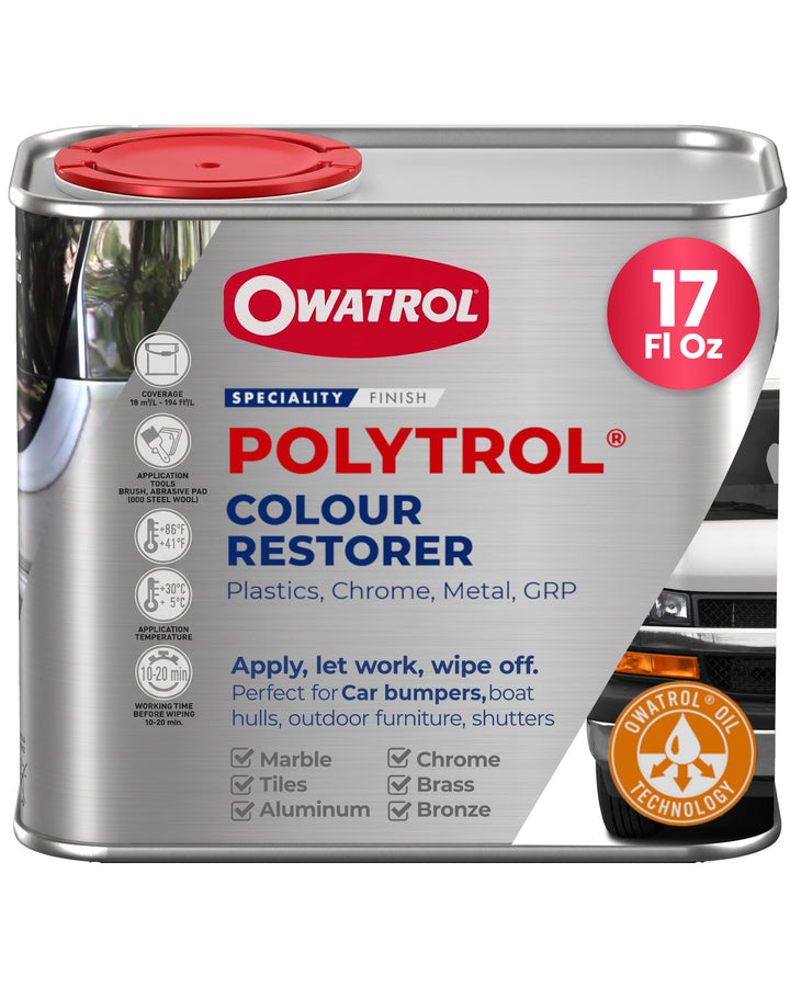 OWATROL Polytrol front label showing product and clear use benefit