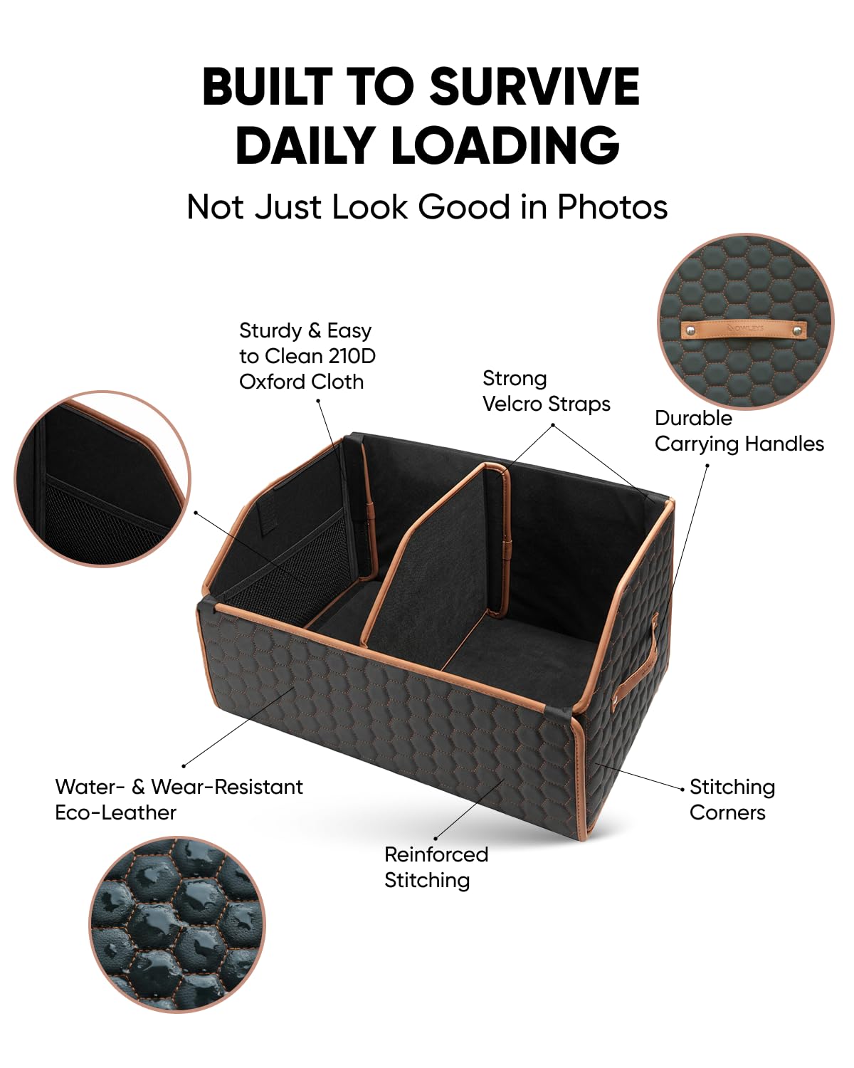 Owleys Hexy removable divider detail for customizable storage layouts