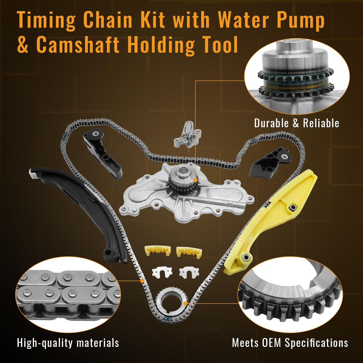 OWNWEEDA camshaft holding tool set displayed to show secure cam locking during installation