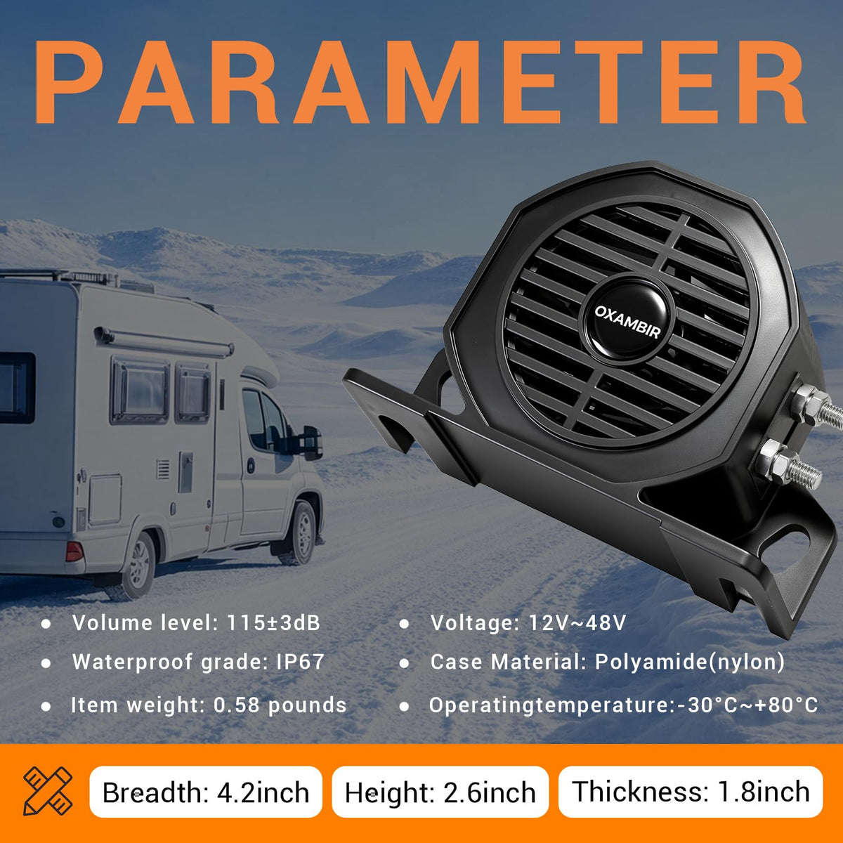 OXAMBIR held in hand for scale showing compact robust design benefit