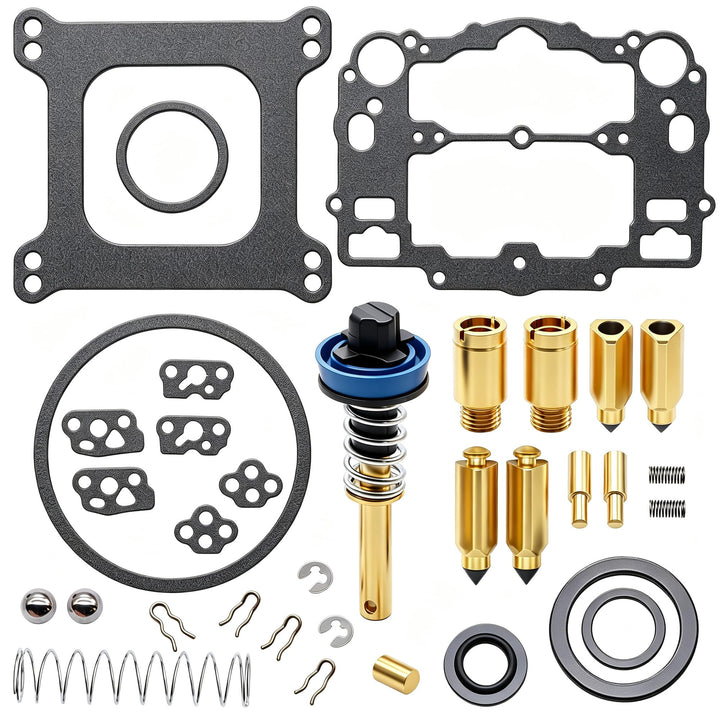 OXCANO front packaging showing the 34-piece rebuild kit and clear labeling benefit