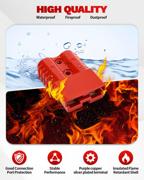 OXDFK connector plugged into winch for fast rescue hookup and reliable power transfer benefit