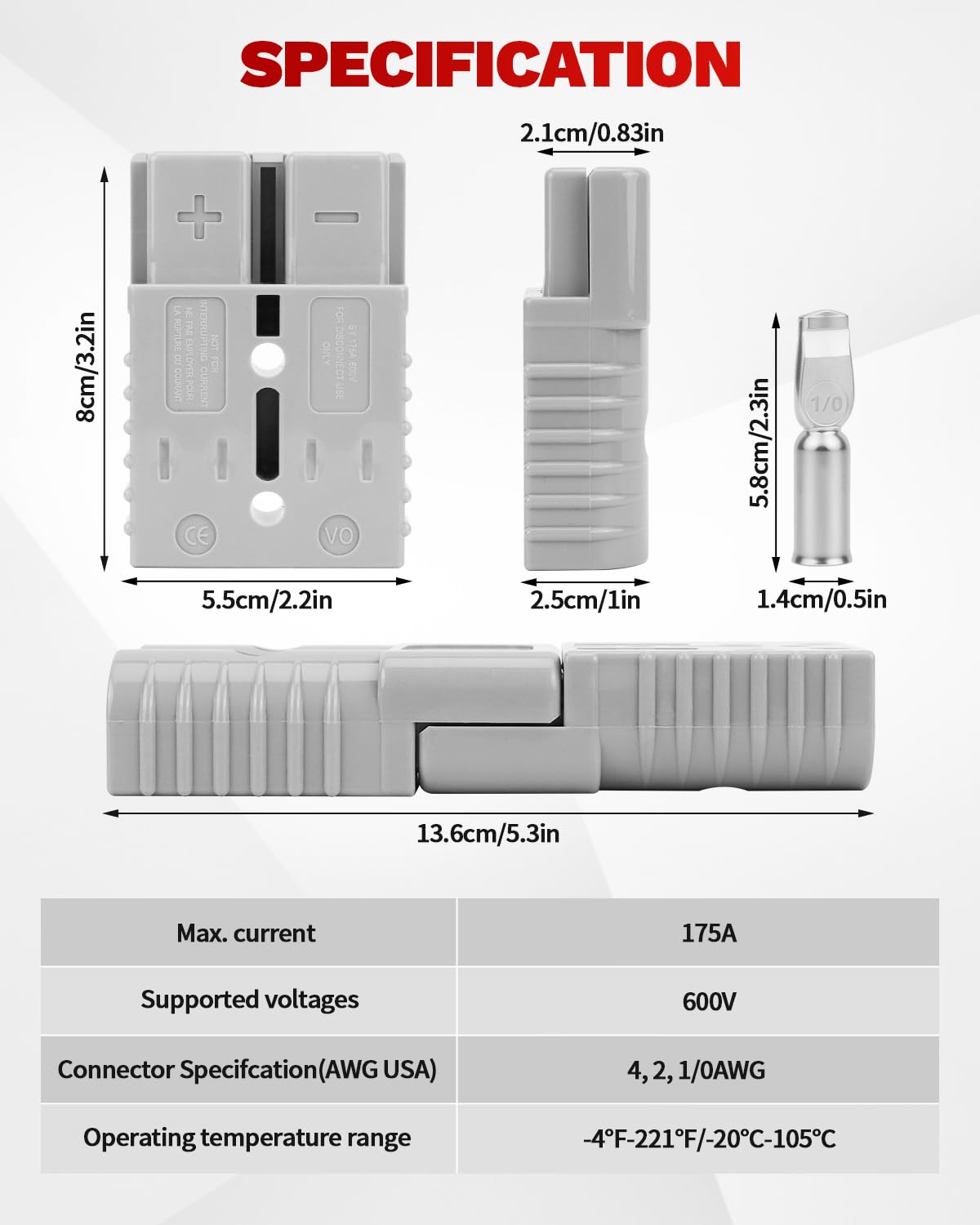 OXDFK close-up of silver-plated copper terminal showing high conductivity and reduced resistance benefit