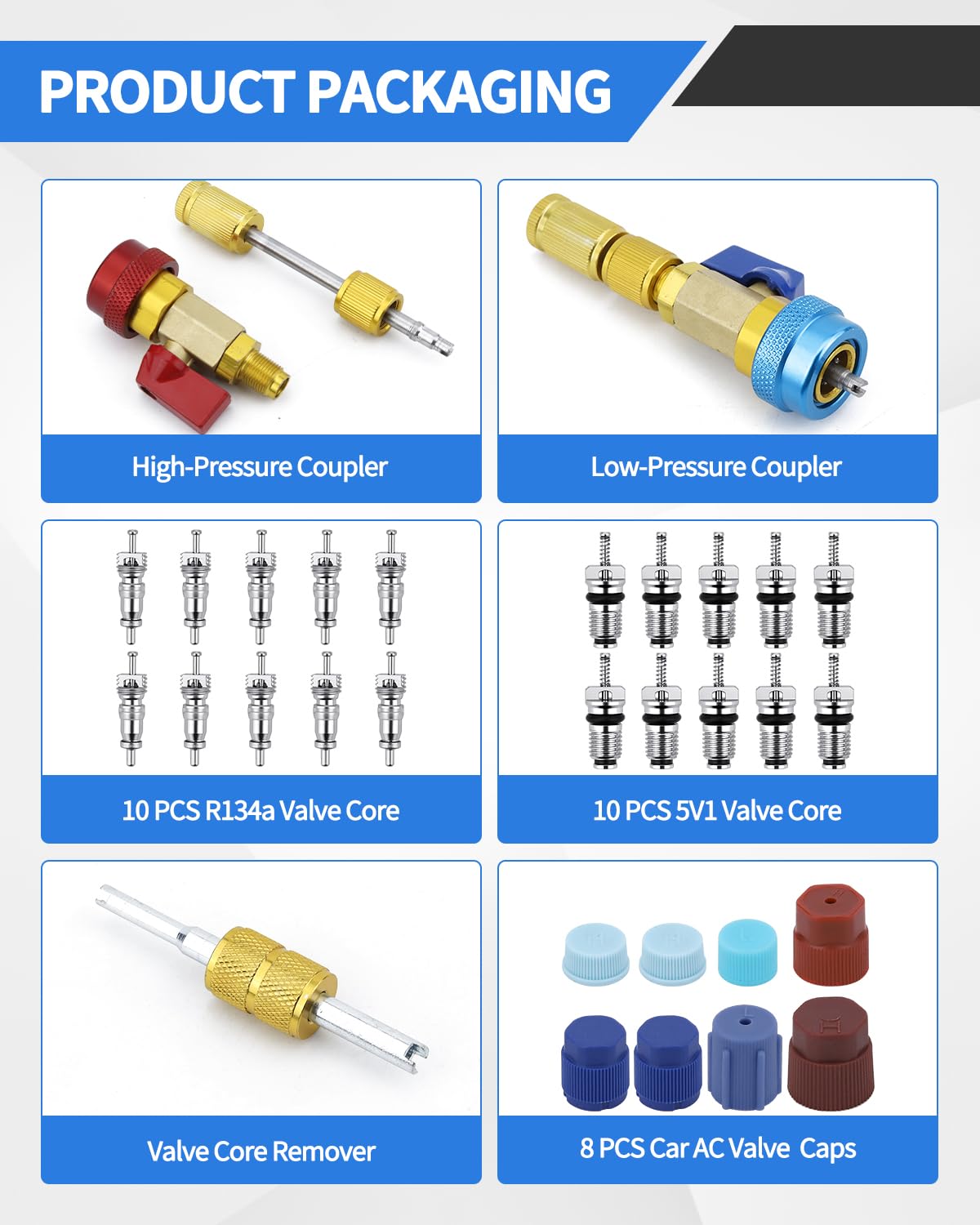 OXDFK spread of R134A and 5V1 valve cores for ready replacements