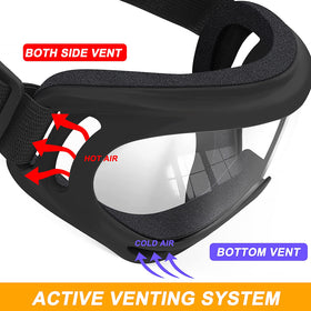 OXG adjustable nylon strap detail showing stretchability and helmet compatibility