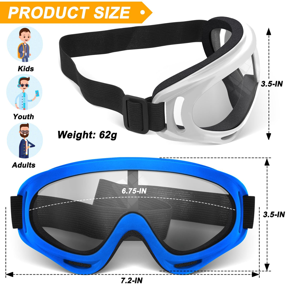 OXG close-up of clear polycarbonate lens highlighting impact resistance and clarity