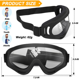 OXG close-up of polycarbonate lens highlighting scratch resistance and clear vision