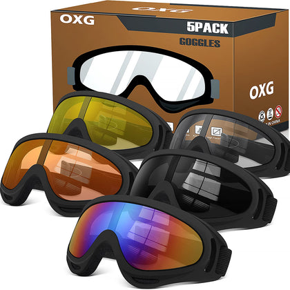 OXG front view of five-pack goggles showing value and readiness