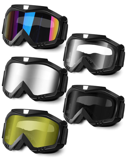 OXG front view of five-pack goggles showing full kit and fit benefits
