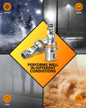 OXILAM 9007 beam pattern on a dark road showing brighter, clearer night visibility benefit