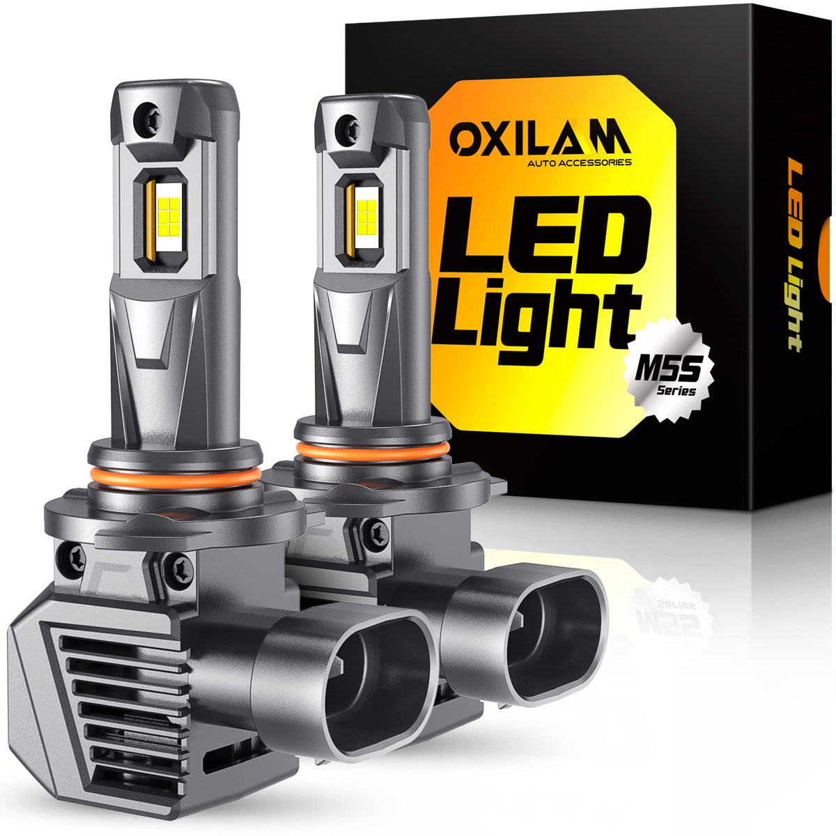OXILAM 9012 front view pack of two showing bright bulb heads for improved visibility