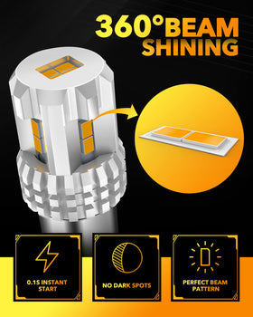 OXILAM bulb tip and BA15S base close-up showing plug-and-play compatibility