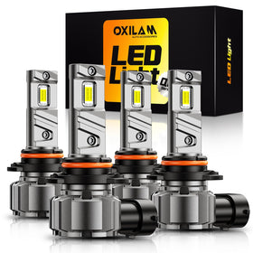 OXILAM front view pack of 4 bulbs showing packaging and contents, clear product overview