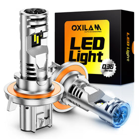 OXILAM H13 front view showing plug-and-play design and brighter output