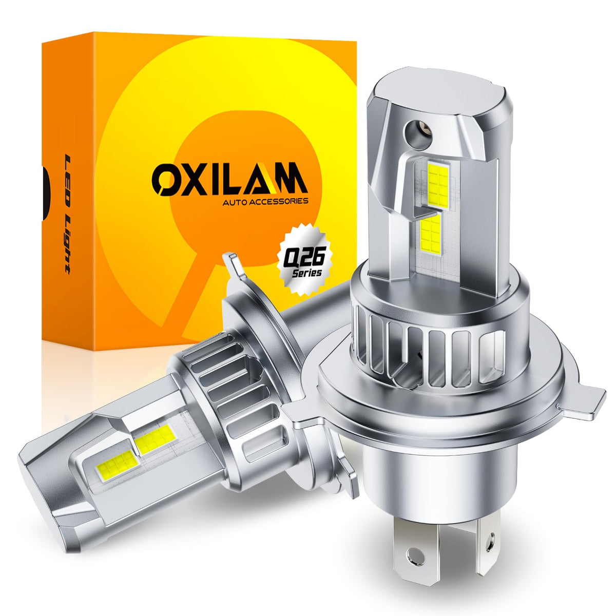 OXILAM front packaging showing bulbs and key features, clear product overview