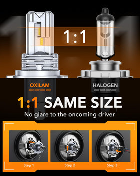 OXILAM bulb installed in motorcycle showing improved night visibility