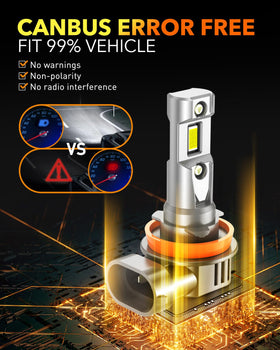 OXILAM bulbs in night-drive scene improving road visibility