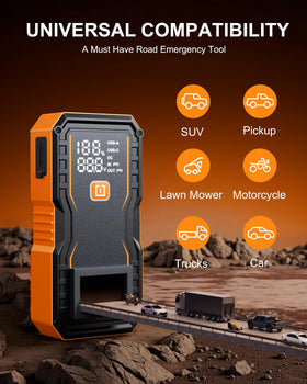 OXILAM USB‑C, dual USB, and DC ports for fast multi-device charging