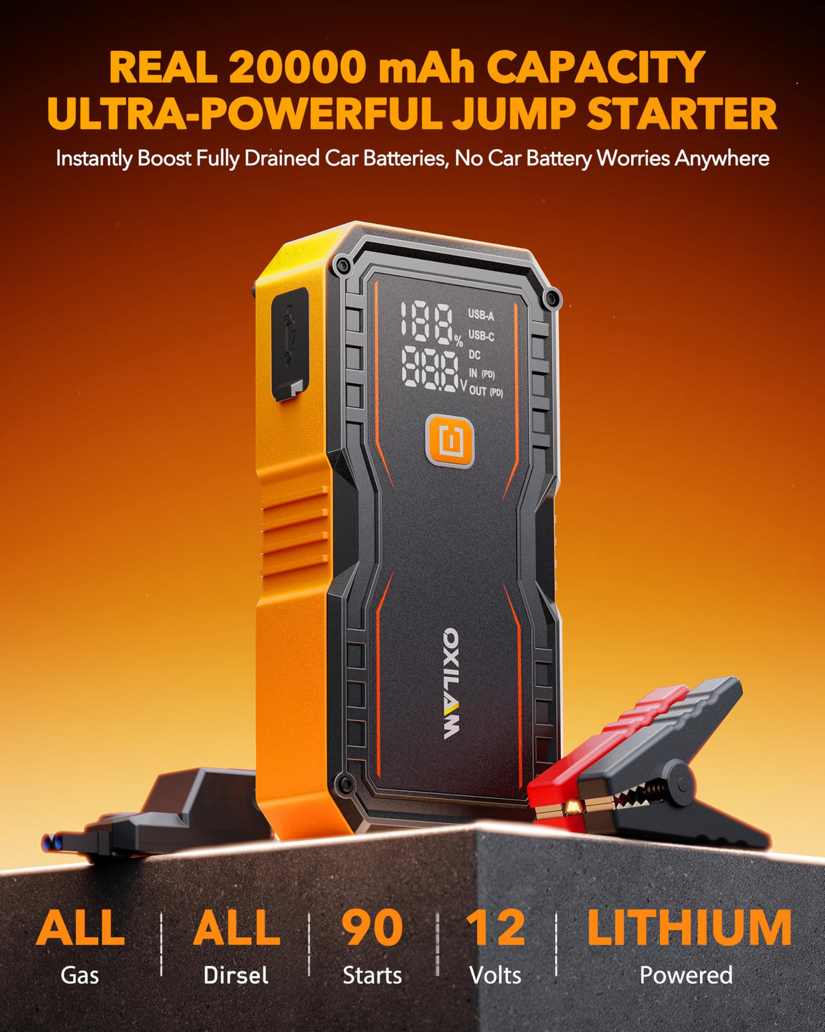 OXILAM USB-C and dual USB ports charging phone fast and powering accessories
