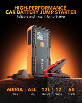 OXILAM USB and Type-C ports showing fast-charge capability for devices