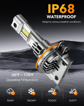 OXILAM water droplets on bulb indicating IP68 waterproof protection