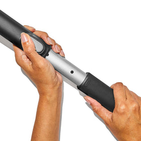 OXO handle extended to full length for reaching across large windshields comfortably
