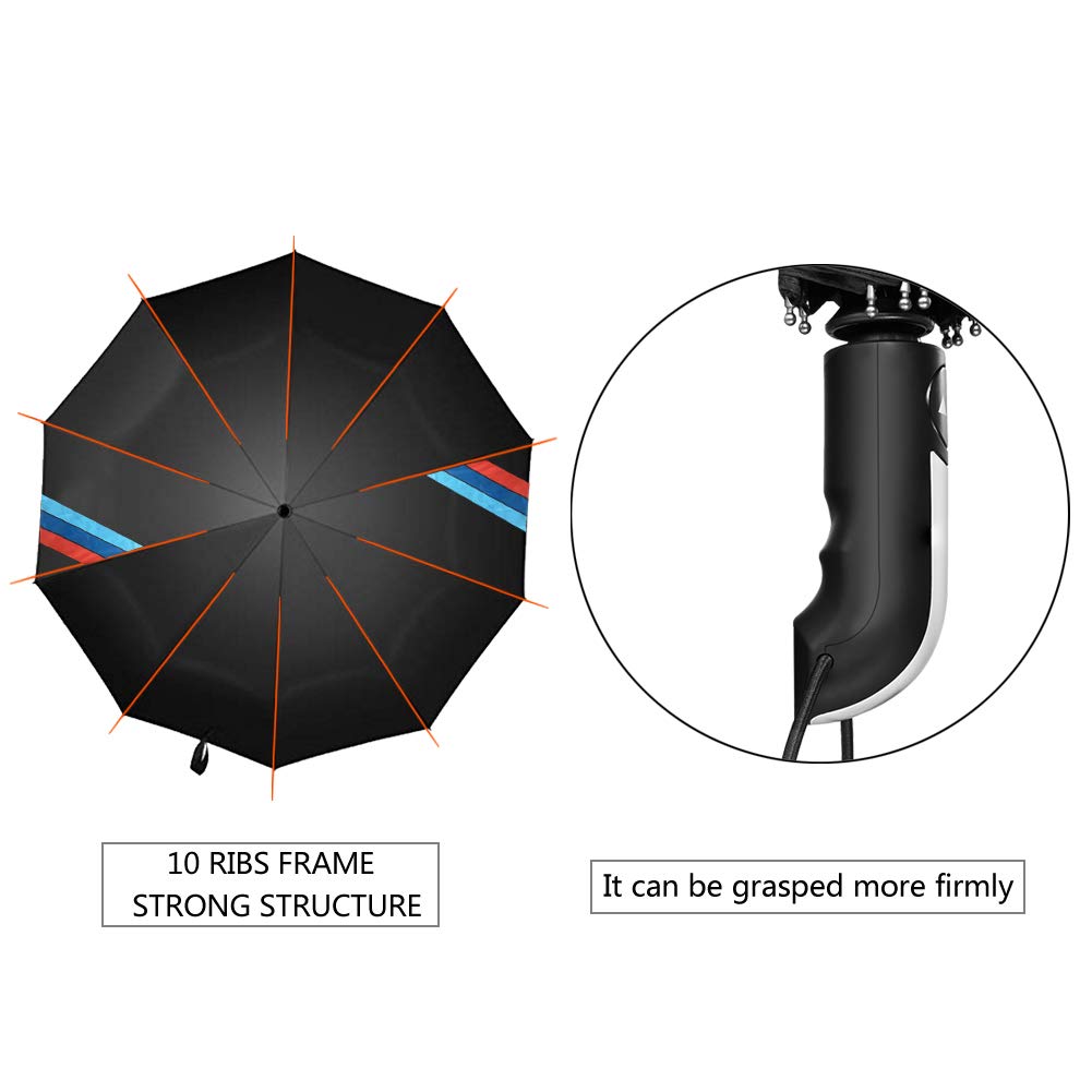 OYADM folded umbrella beside a water bottle shows compact size