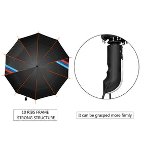 OYADM folded umbrella beside a water bottle shows compact size