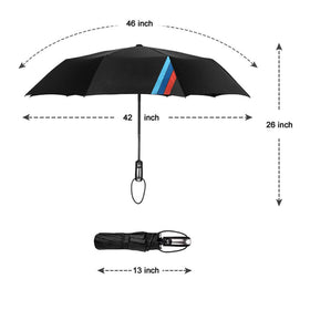 OYADM umbrella in use on a city commute offers wind protection