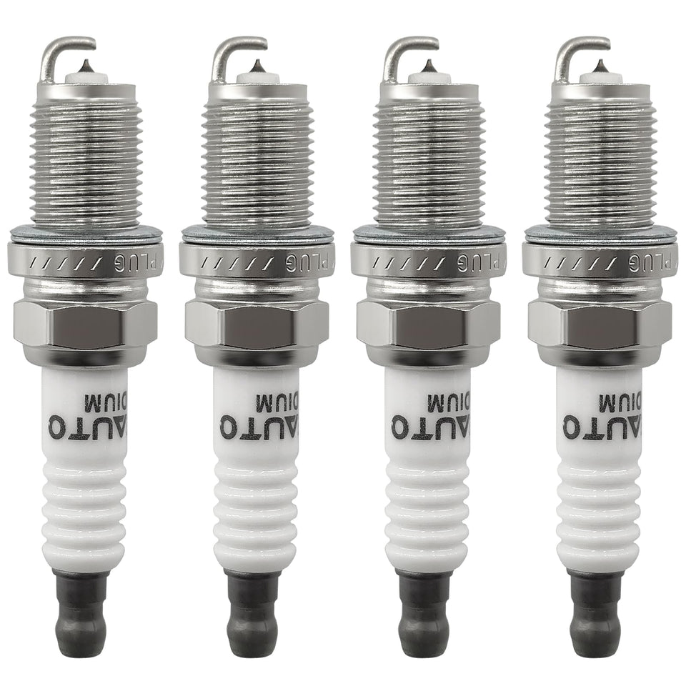 OYEAUTO front packaging showing four iridium spark plugs and clear labeling benefit reliability