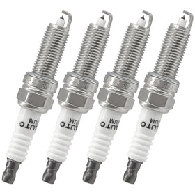 OYEAUTO front packaging showing four iridium spark plugs and benefits