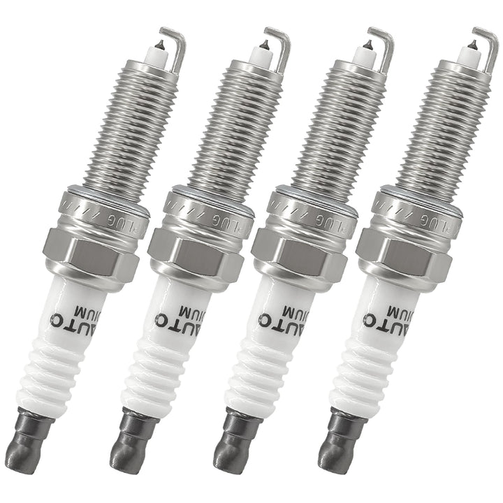 OYEAUTO front packaging showing four iridium spark plugs and benefits