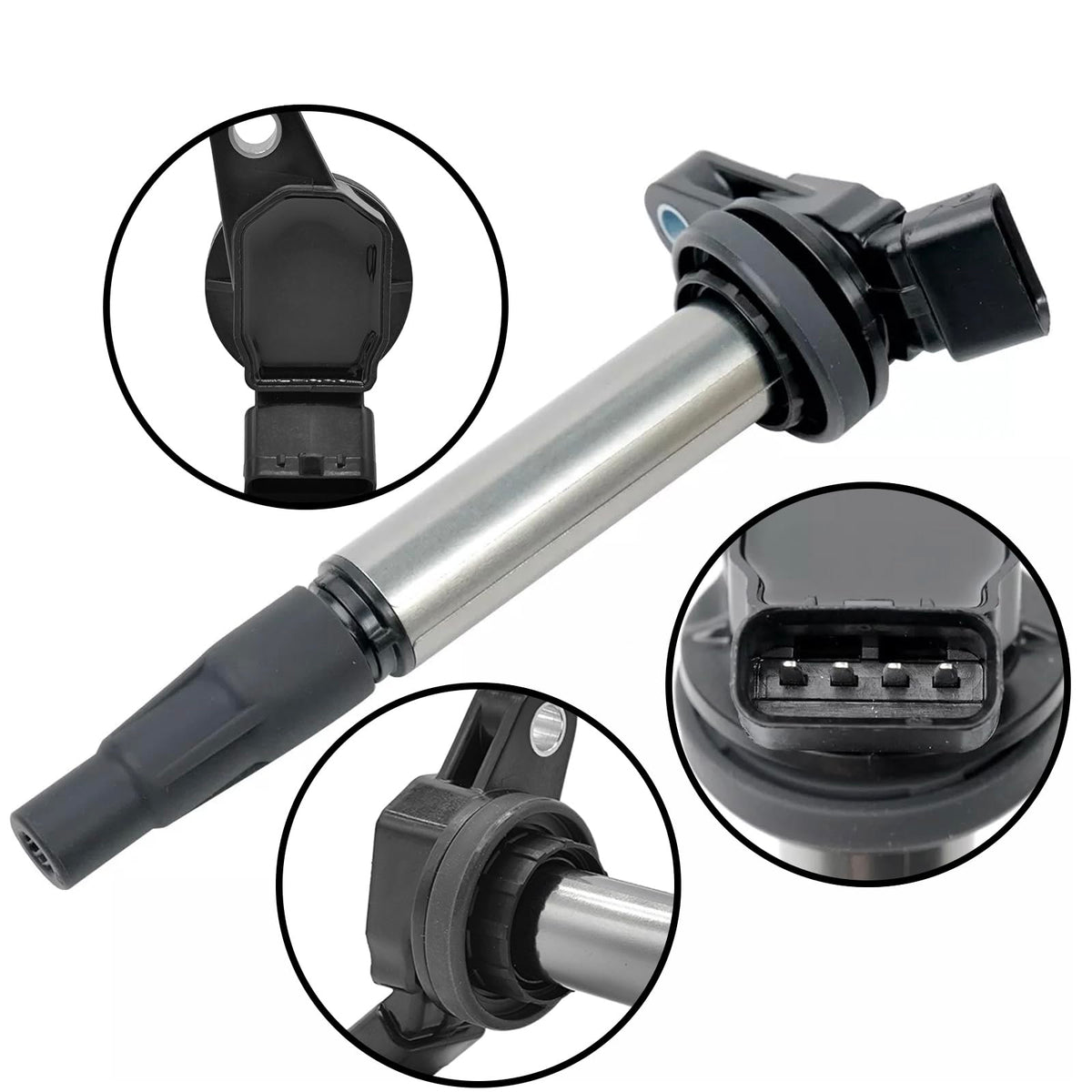 OYEAUTO iridium spark plug close-up highlighting fine electrode and long life