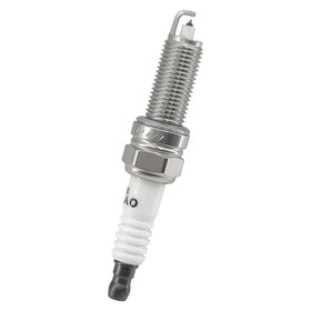OYEAUTO spark plug next to standard plug showing compact fine-wire tip