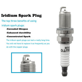 OYEAUTO spark plug next to ruler for scale showing correct size and straightforward replacement