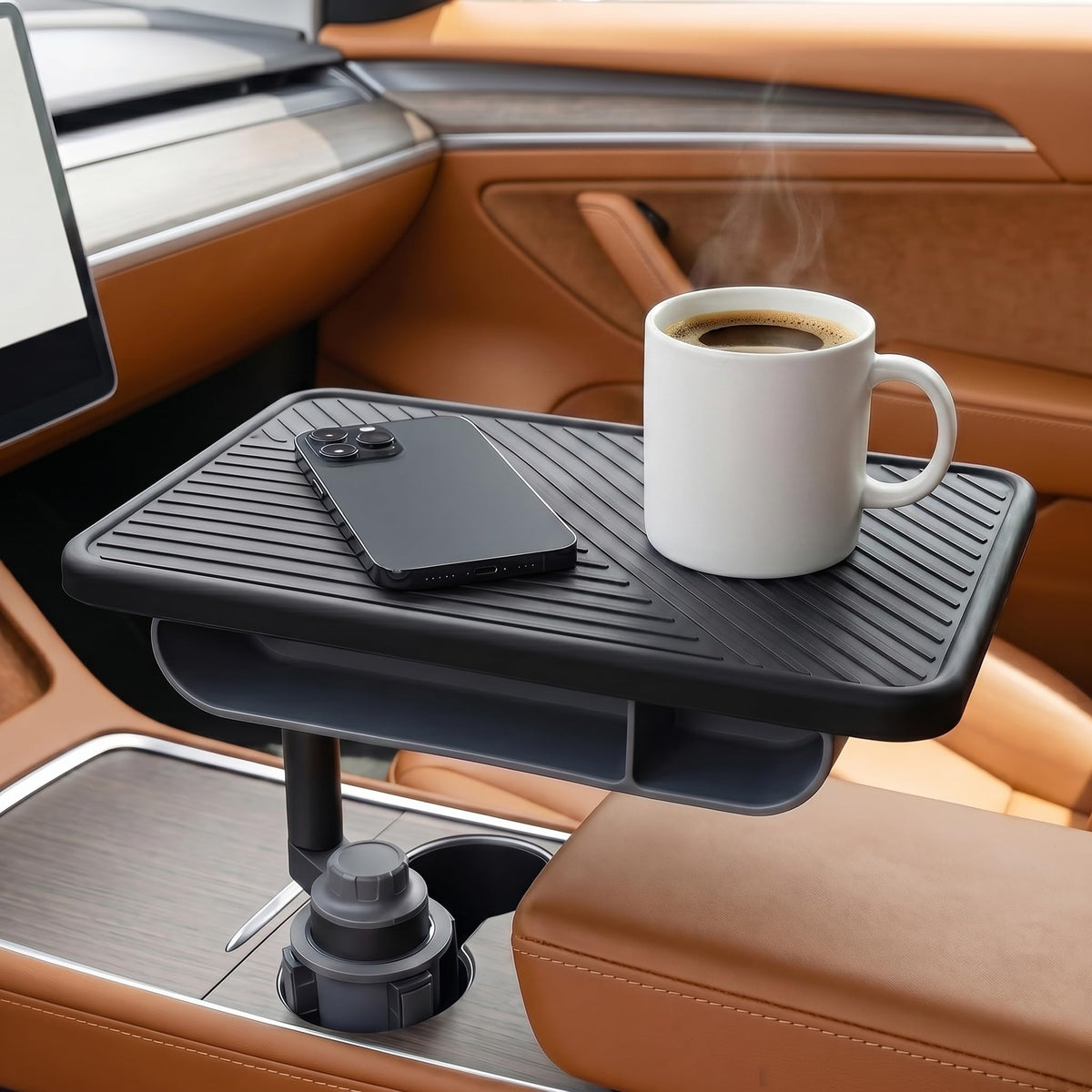 OYKPWY front view assembled car desk showing stable workspace