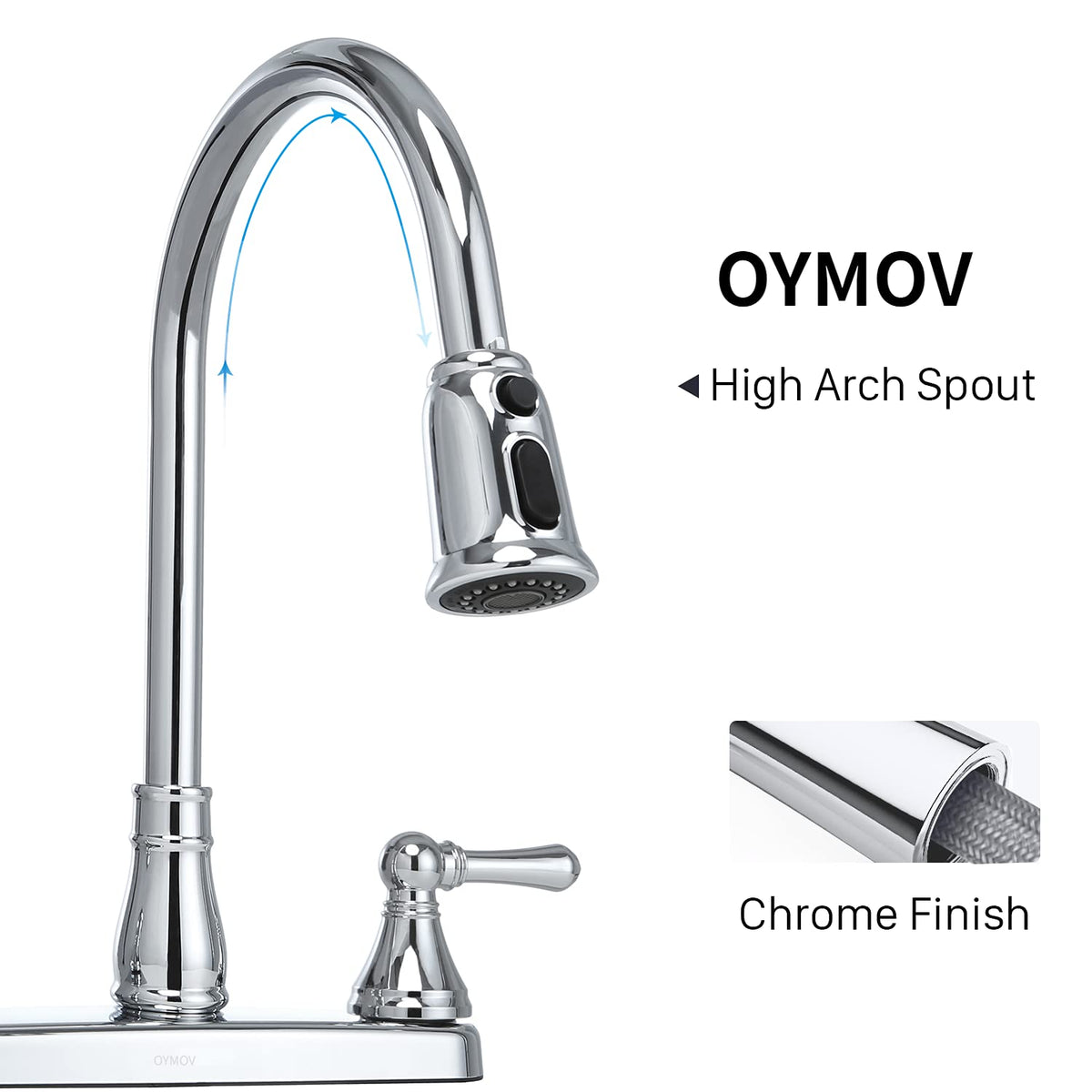 OYMOV underside plumbing connections showing standard 1/2" inlet ease