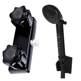 OYMOV front assembly showing sleek black faucet, quick visual upgrade benefit