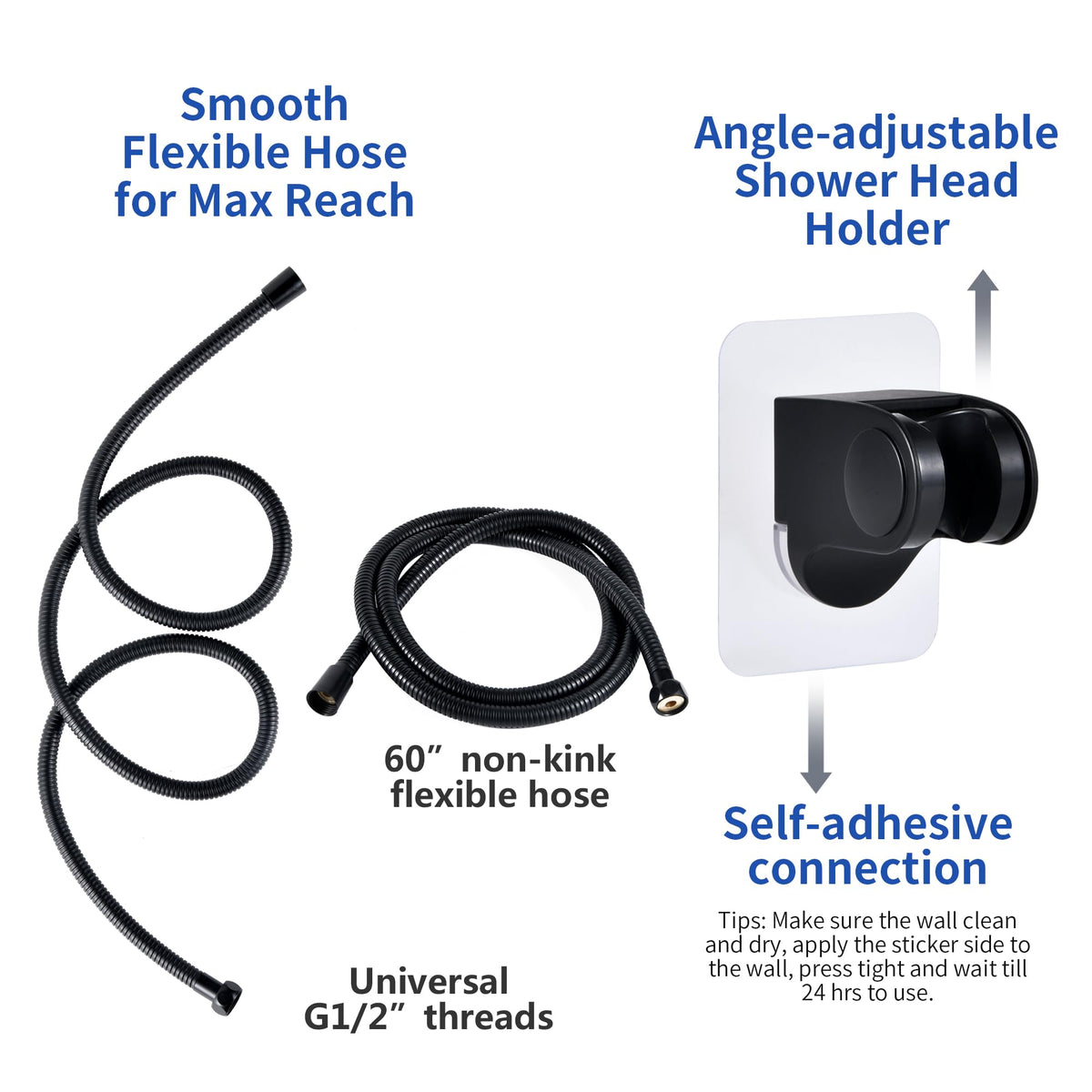 OYMOV handle with on/off button detail showing quick water pause convenience