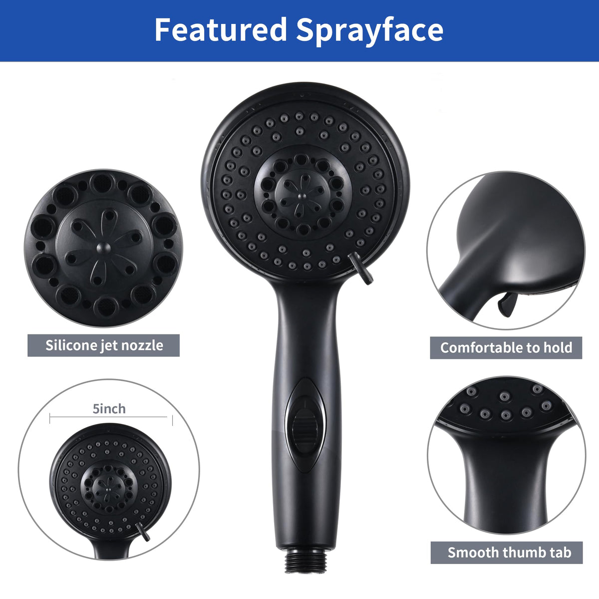 OYMOV shower installed in RV shower space showing compact fit and powerful rinse benefit