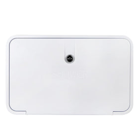 OYMOV lock and keys detail showing secure closure to protect outdoor faucet
