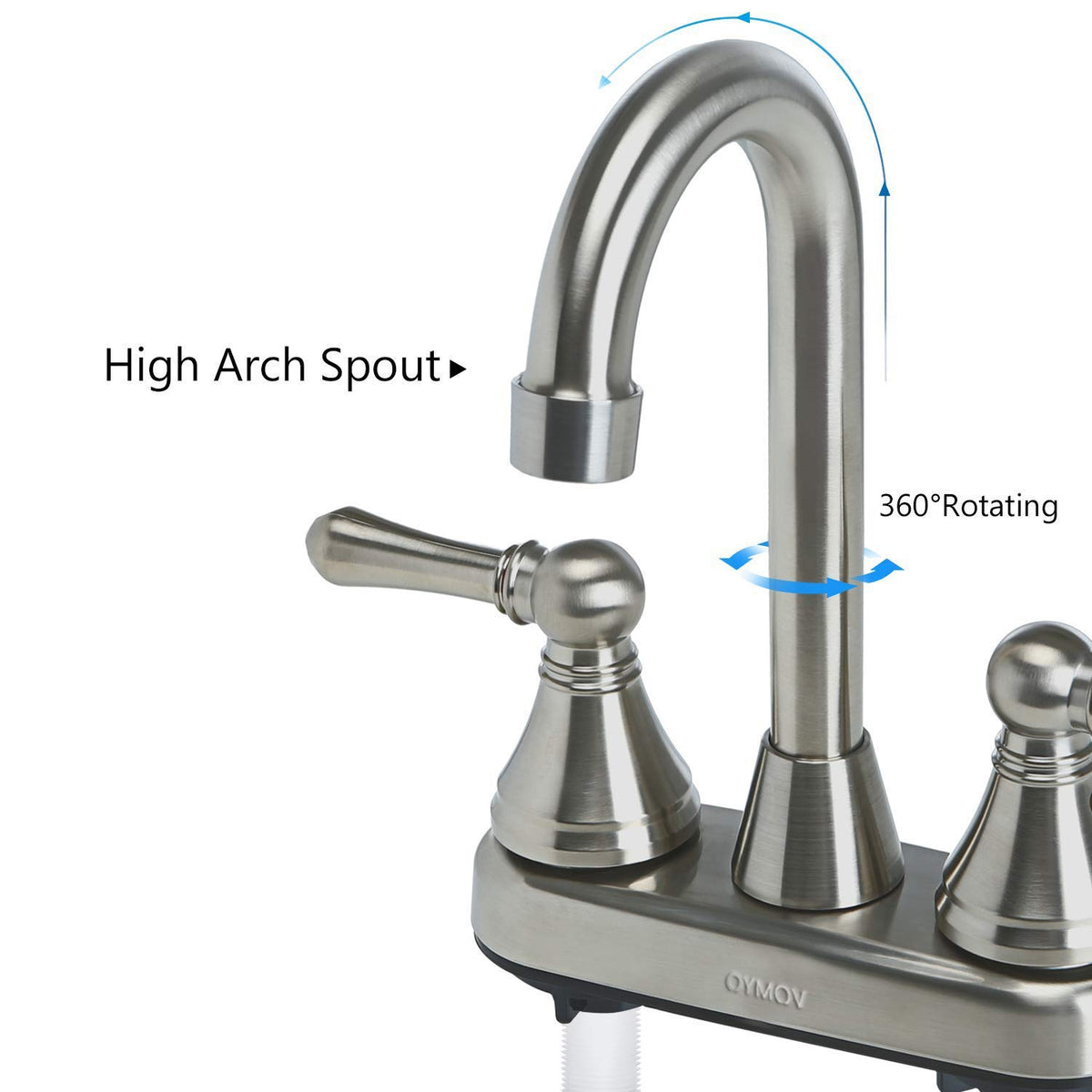 OYMOV close-up of lever handle highlighting easy-turn operation