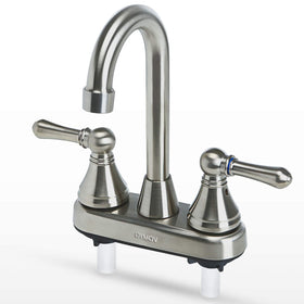 OYMOV front view of faucet showing compact design and modern look