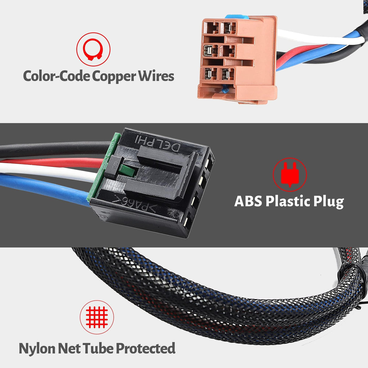Oyviny harness installed under dash showing tidy, no-splice benefit