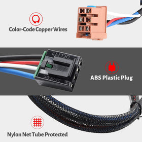 Oyviny harness installed under dash showing tidy, no-splice benefit